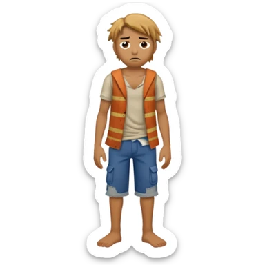 shipwreck survivor, full body sticker