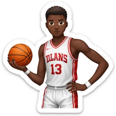 basketball player in slam dunk sticker