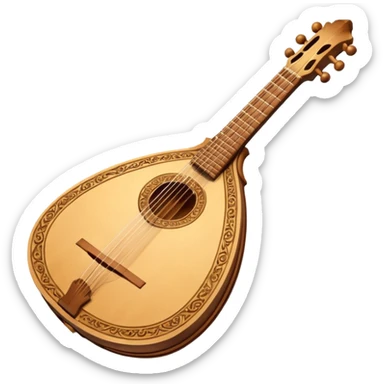 Baroque lute sticker