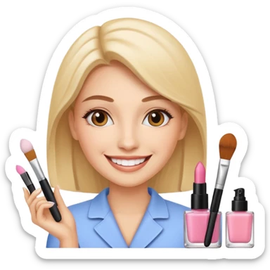 marketing expert women in cosmetics industry sticker