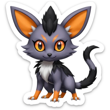 Noibat-Lykoi-Nargacuga-Torracat-fusion-Fakemon-Pokémon-creature  sticker