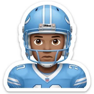 college football player Carolina Blue sticker