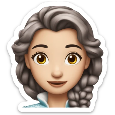 reine des neiges brune sticker