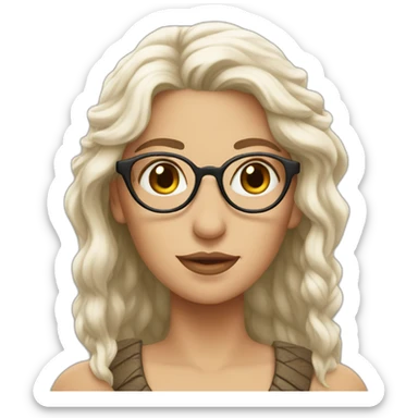 khaleesi with glasses sticker