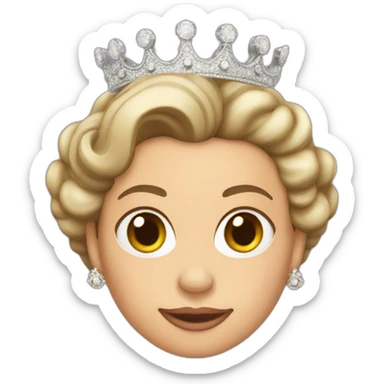Queen Elizabeth II with hair in cornrows sticker