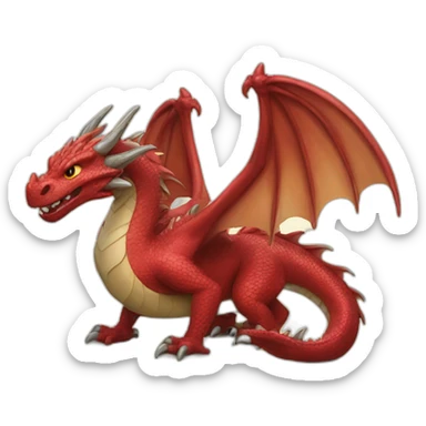 dragon with rider sticker