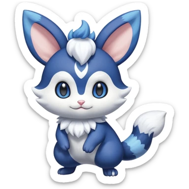 Meowstic-Minccino-Delcatty-Pachirisu-fusion sticker