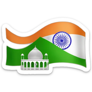 republic day india flag hosting it includes temple and mosque,chrurches sticker