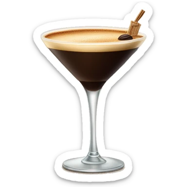 luxurious espresso martini cocktail sticker