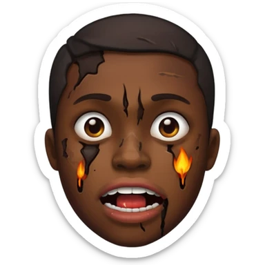 her mouth was burned from eating peppers sticker