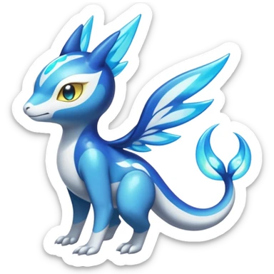 Angelic Divine Bioluminescent Translucent Luminescent Diaphanous Shiny Colorful Meloetta-Latias-Veemon-Peppercat-Wargreymon-Protogen-Fakémon-fusion-hybrid-creature sticker