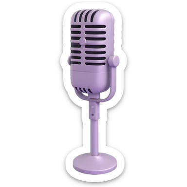 old microphone sticker