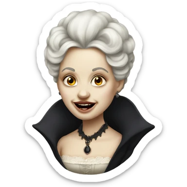 victorian lady vampire sticker