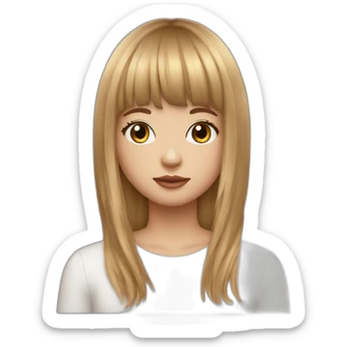 Lalisa avec les cheveux brun et un queue de cheval sticker