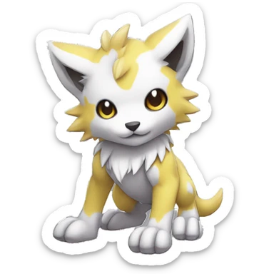 cute kawaii cool edgy Digimon-Fakemon-animal full body sticker