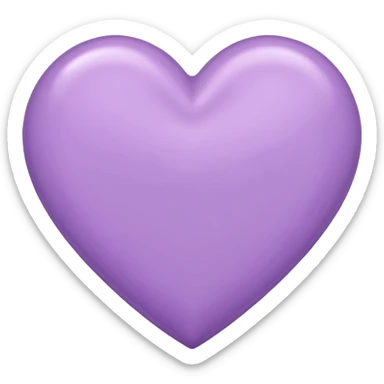 A light purple heart emoji that has the same shape as a normal heart emoji sticker