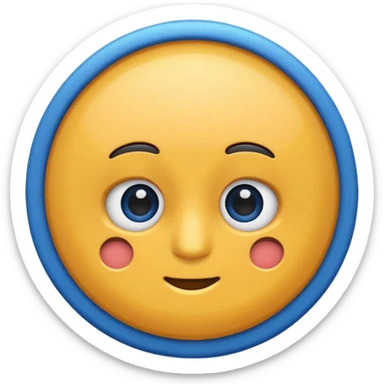 Chulo blanco  dentro de un círculo azul sticker