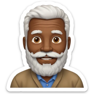 black like very black as a real nigga grandpa with white hear and a big bear wrinkled as fuck sticker