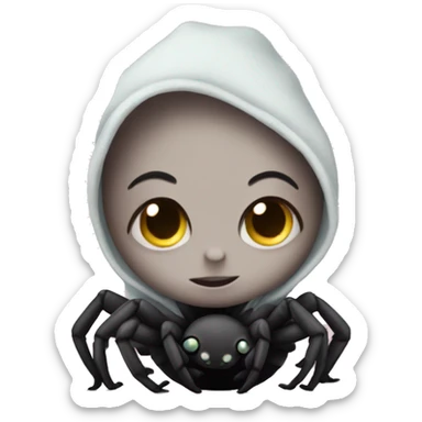 a cuddly spider baby sticker