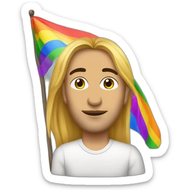 zemmour avec un drapeau LGBT sticker