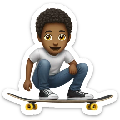 A child with no legs ,skateboarding  sticker