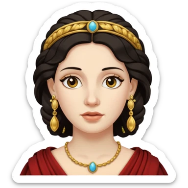 Ancient roman Women with Earrings sticker