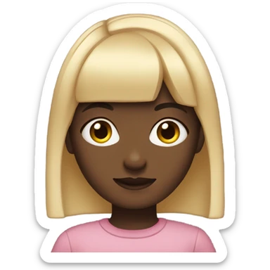 Girl with the shortest bangs sticker