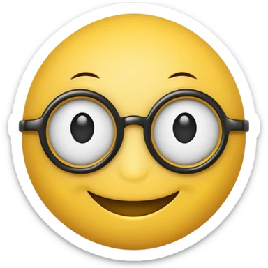 a smilie with four eyes sticker