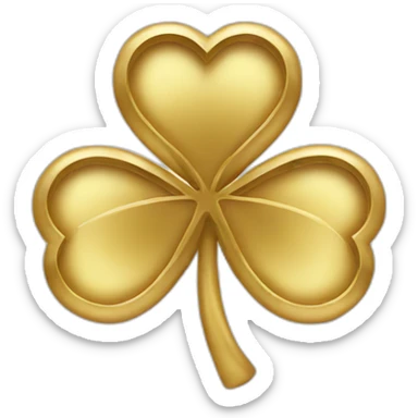 gold outline-clover sticker