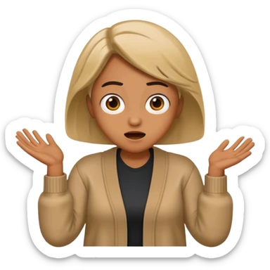 cool perosbn shrug suprised sticker