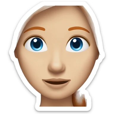 ginger straight hair and blue eyes woman with a beer on the hand sticker