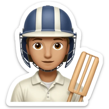 Person playing cricket sticker