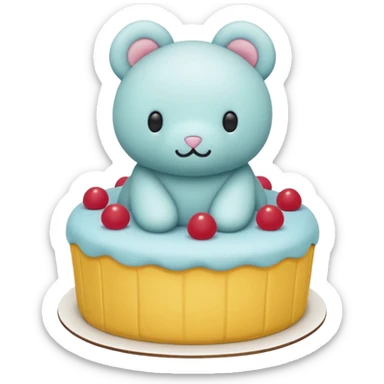 Jellycat stuffed animal cake sticker