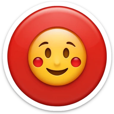 Emoji estilo vectorial de un sol rojo , en el centro un círculo blanco con borde rojo y una letra “U” roja gruesa. Diseño simple, colores sólidos, sin texto adicional, fondo transparente, estilo emoji oficial. sticker