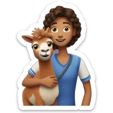 finding dory holding a llama sticker