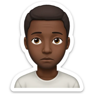 black man having Pity - feeling of sorrow and compassion for another sticker