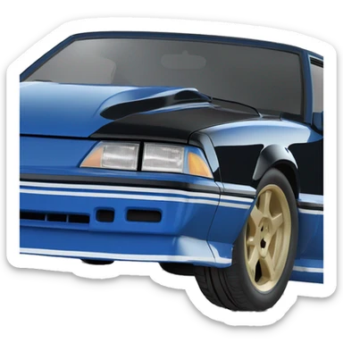 1987 foxbody mustang blue two tone sticker