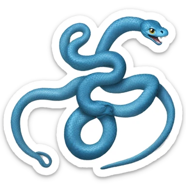 serpente blu nel  sticker