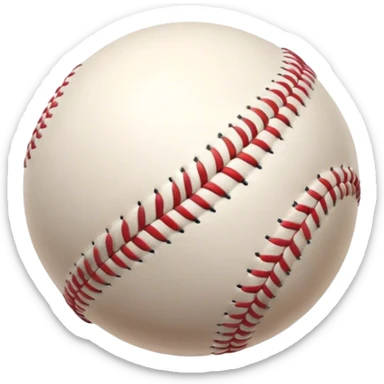 Cinematic Realistic Baseball Scene Emoji, depicted as an action-packed moment of a baseball in play with dynamic motion blur and crisp detailed textures, rendered with vibrant nostalgic lighting that captures the spirit of America's favorite pastime. sticker