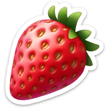 Pink strawberry sticker