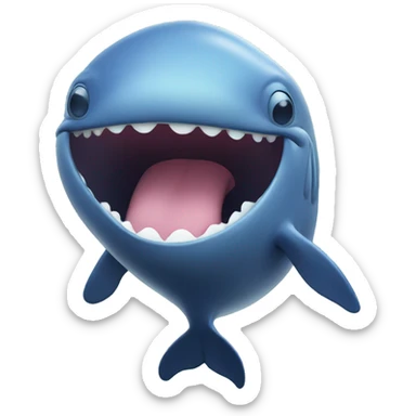 a whale feeling ecstatic bliss sticker