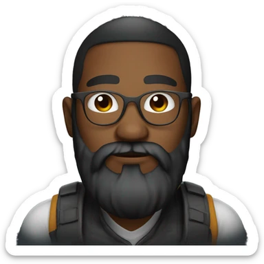 Gamer 28 years with beard black  sticker