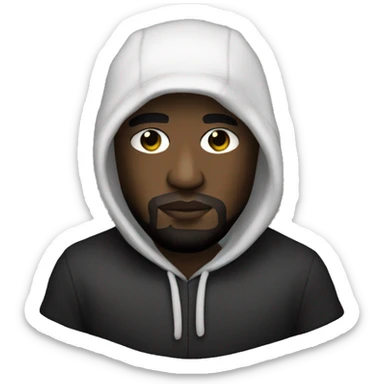 balaklava white rapper  sticker