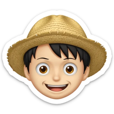 Quiero un emoji de Luffy que le haga reír sticker