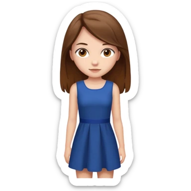 A girl is very more more short dress and she is realistic to sticker