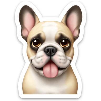 Frenchbulldog with crème colors fur sticker