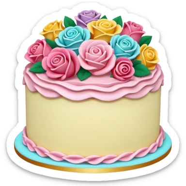 floral cake sticker
