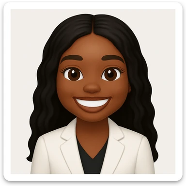 turn the second man in emoji style of the 1st image, match the facial features and match dressing style of the 2nd image, she is wearing white suit sticker