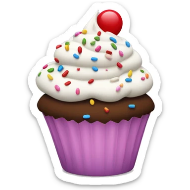 Cupcake with sprinkles  sticker