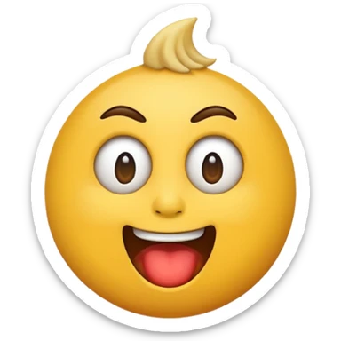 Emoji gooning sticker